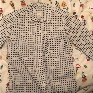 Gap tailored button down blouse